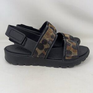 Skechers Footsteps Flirt Glamour Luxe Sandals Black Brown Women’s Size 9